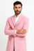 Mens Light Pink Fashion Overcoat - Light Pink Carcoat