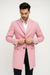 Mens Light Pink Fashion Overcoat - Light Pink Carcoat
