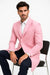 Mens Light Pink Fashion Overcoat - Light Pink Carcoat