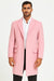 Mens Light Pink Fashion Overcoat - Light Pink Carcoat