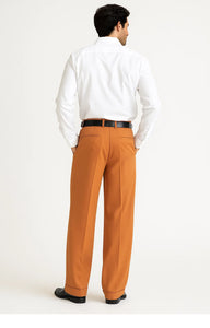Light Rust Men's Wide Leg Trousers 