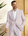 Mens Lavender Seersucker Suit Blazer + Pants Cotton Fabric - Summer Fabric in Purple color