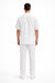 Men's White Linen 2 Piece Short Sleeve Casual Outfit Casual Two Piece Mens Walking Outfit For Sale Pant Sets Suit all white outfits for men