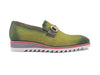 Carrucci Linen Loafer With Gold Tone Buckle