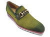 Carrucci Linen Loafer With Gold Tone Buckle