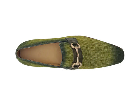 Linen Loafer With Gold Tone Buckle - Image 4