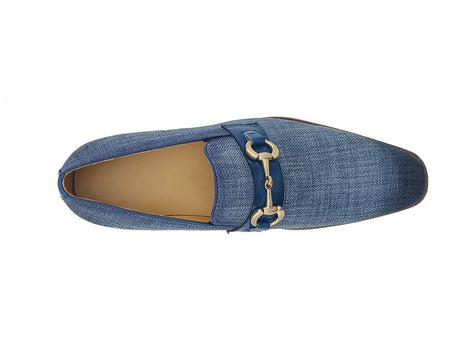 Linen Loafer With Gold Tone Buckle - Image 6