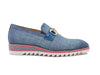 Carrucci Linen Loafer With Gold Tone Buckle