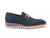 Carrucci Linen Loafer With Gold Tone Buckle