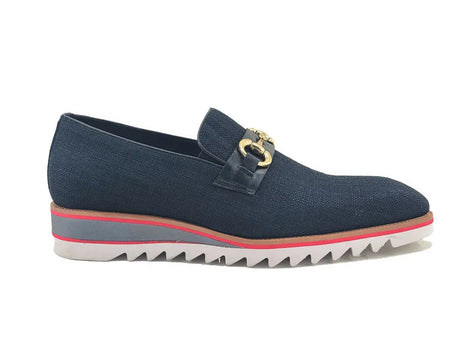Linen Loafer With Gold Tone Buckle - Image 8