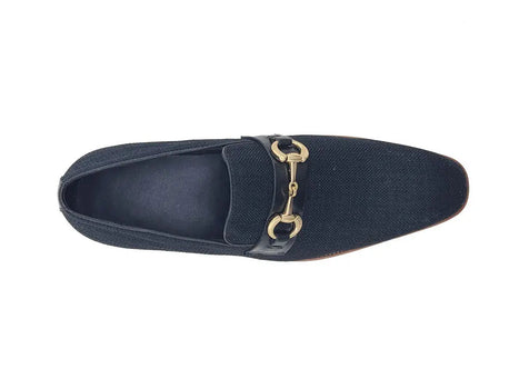 Linen Loafer With Gold Tone Buckle - Image 9