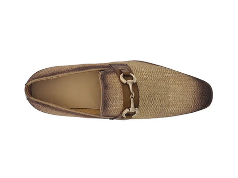 Linen Loafer With Gold Tone Buckle - Image 14