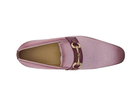 Linen Loafer With Gold Tone Buckle - Image 18