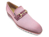 Carrucci Linen Loafer With Gold Tone Buckle