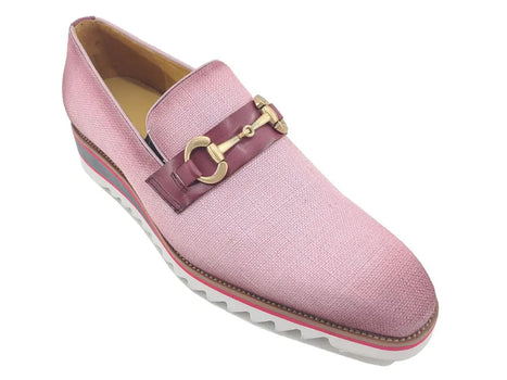 Linen Loafer With Gold Tone Buckle - Image 19