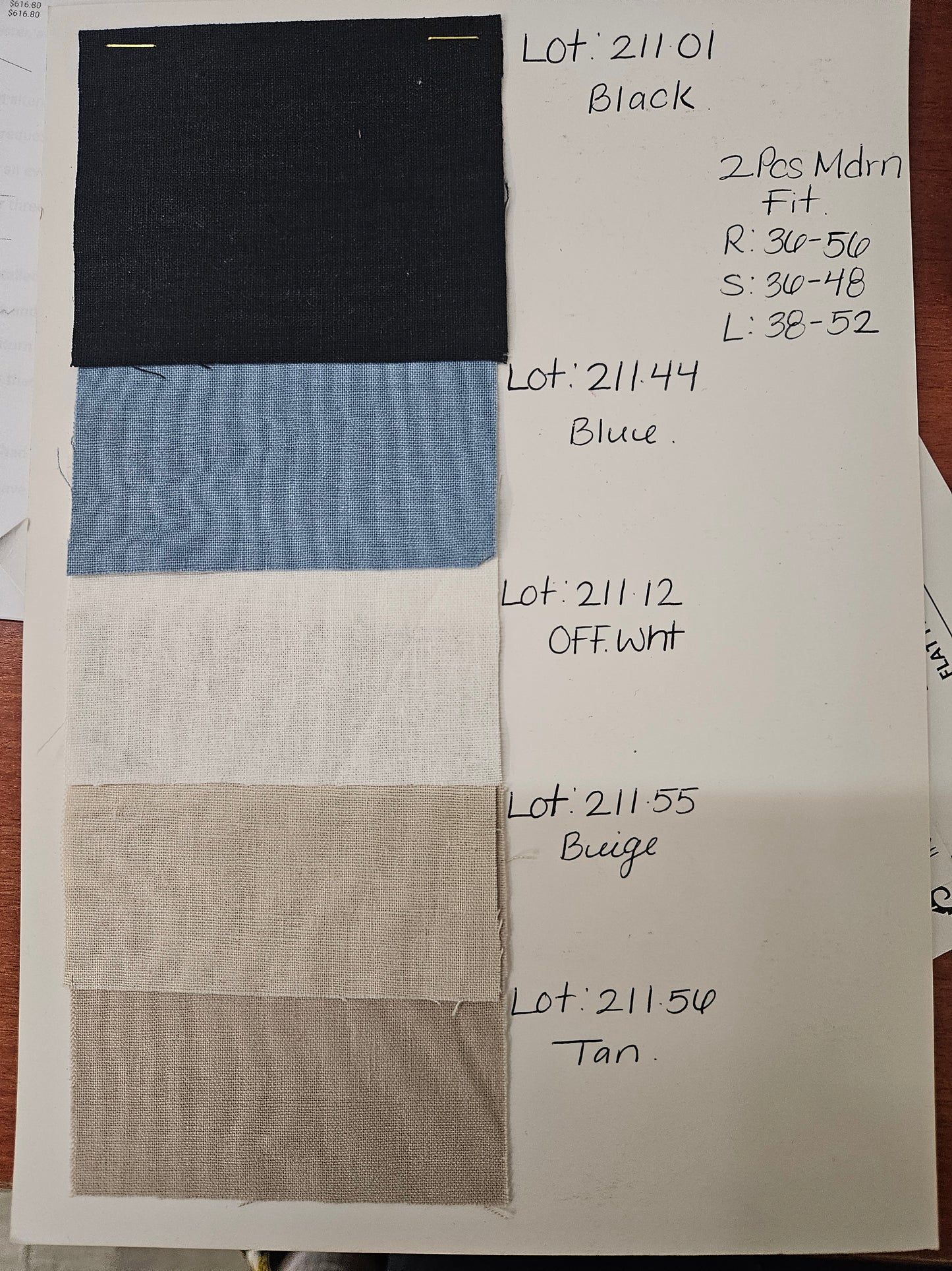 Linen Wedding Suit - Summer Fabric 2 Button  No Pleated Pants Jacket + Pants in Color Modern Fit