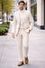Linen Wedding Suit - Summer Fabric 2 Button Modern Fit No Pleated Pants Jacket + Pants in Color