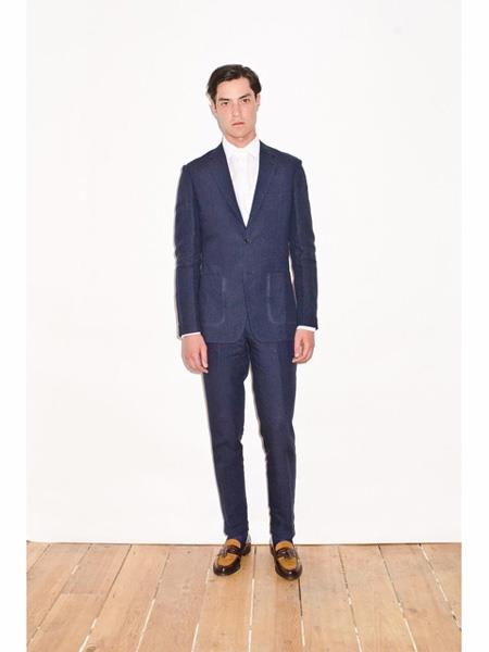 Linen2BV Men's Dark Navy Linen Suit - Mens Linen Suit