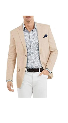 Linen Blazer - Beige Linen Sportcoat