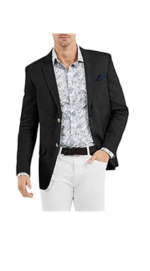 Linen Blazer - Black Linen Sportcoat