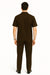 Casual Two Piece Mens Walking Outfit For Sale Pant Sets Suits Casual Two Piece Sets Mens Chest Pocket Solid Brown Mens Linen Suit - Short Set Short Sleeve Shirt + Pants
