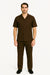 Casual Two Piece Mens Walking Outfit For Sale Pant Sets Suits Casual Two Piece Sets Mens Chest Pocket Solid Brown Mens Linen Suit - Short Set Short Sleeve Shirt + Pants