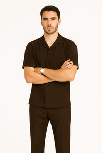 Linen Walking Suit Brown