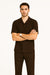 Casual Two Piece Mens Walking Outfit For Sale Pant Sets Suits Casual Two Piece Sets Mens Chest Pocket Solid Brown Mens Linen Suit - Short Set Short Sleeve Shirt + Pants