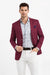 Linen Blazer - Burgundy Linen Sportcoat