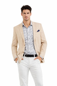 Linen Blazer - Beige Linen Sportcoat