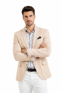 Linen Blazer - Beige Linen Sportcoat