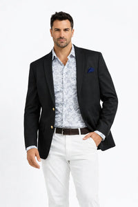 Linen Blazer - Black Linen Sportcoat