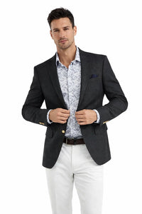 Linen Blazer - Black Linen Sportcoat