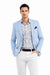 Linen Blazer - Light Blue Linen Sportcoat