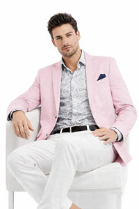 Linen Blazer - Pink Linen Sportcoat