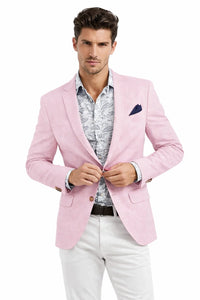Linen Blazer - Pink Linen Sportcoat