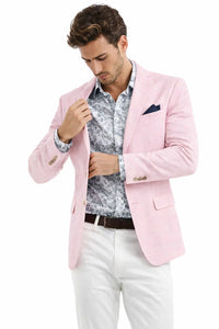 Linen Blazer - Pink Linen Sportcoat
