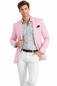 Linen Blazer - Pink Linen Sportcoat