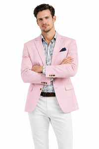 Linen Blazer - Pink Linen Sportcoat