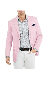Linen Blazer - Pink Linen Sportcoat