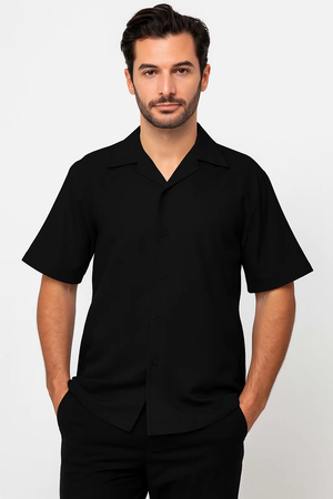 Linen Walking Suit Black