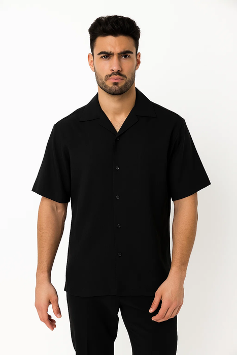 Linen Walking Suit Black