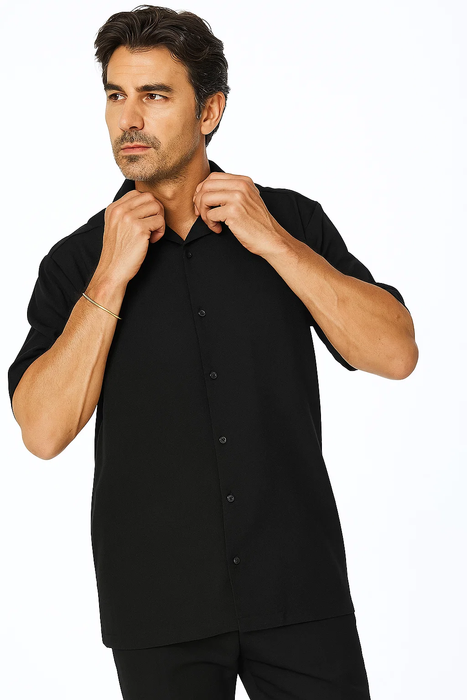 Linen Walking Suit Black