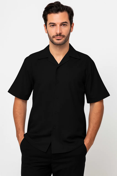 Linen Walking Suit Black