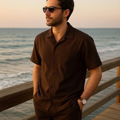 Linen Walking Suit Brown
