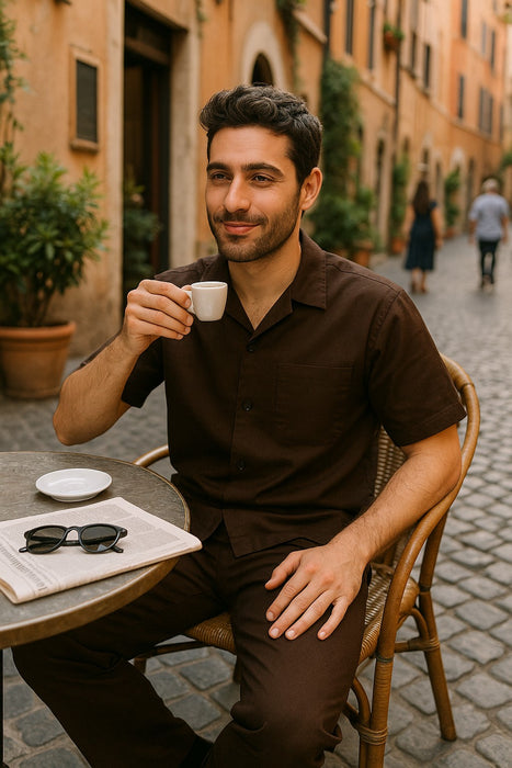 Linen Walking Suit Brown