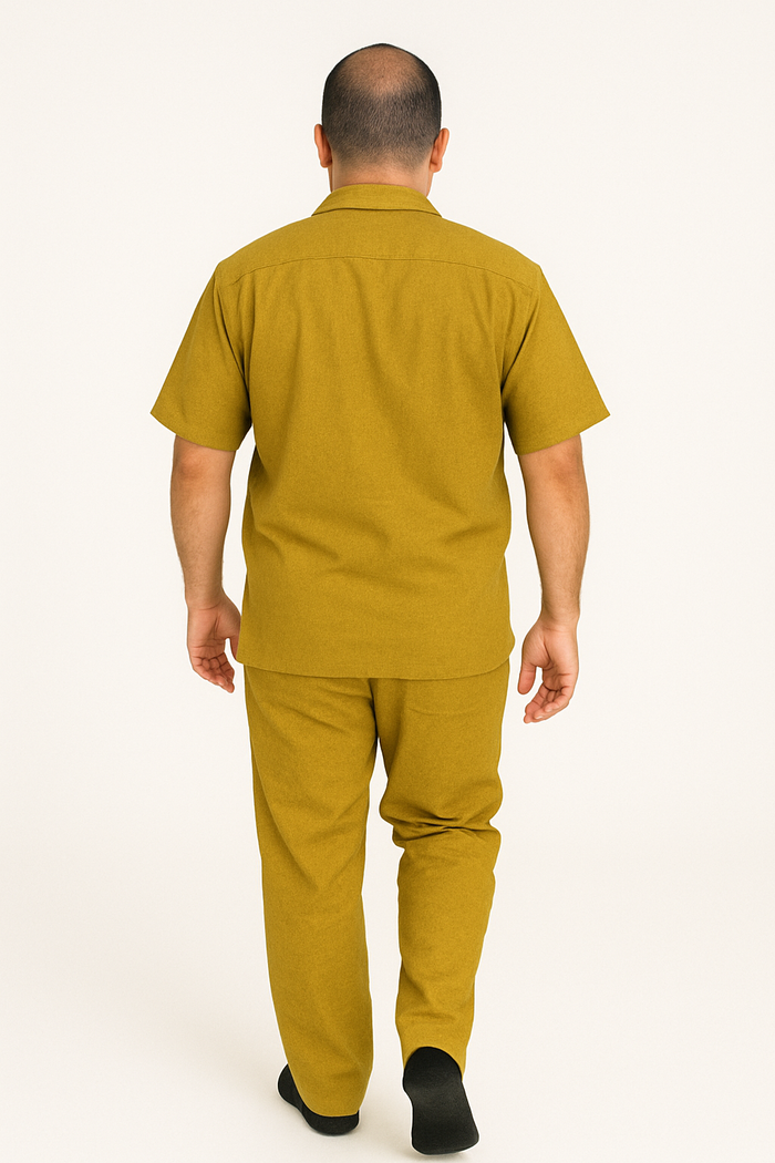Linen Walking Suit Gold - Image 5