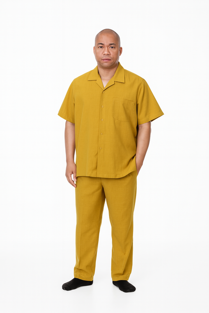 Linen Walking Suit Gold - Image 2