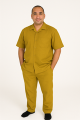 Linen Walking Suit Gold