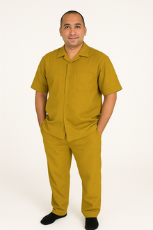 Linen Walking Suit Gold